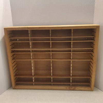 #ad #ad Napa Valley Box 64 Wooden Slot Tape Cassette Holder Wall Hanger MISSING Peices $25.00