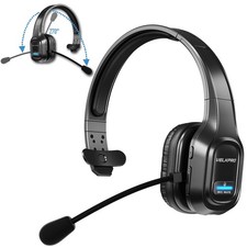 Wireless Headset with Microphone - Single-Ear Noise-Isolating Headphone for C...