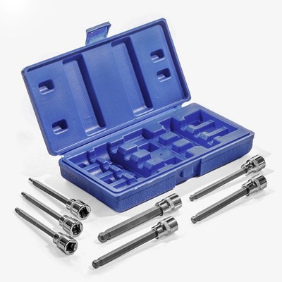 Stark USA 7pc 3/8'' Ball End Long 4.3'' METRIC MM Hex Allen Bits Sockets wrench