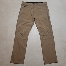 KUHL Radikl Men's Tan Khaki Hiking Performance Outdoor Pants Size 36 34