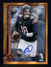 2025 Topps Chrome Caleb Williams Orange Base Auto Variation /25 Bears