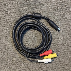 Official Sega Saturn SS AV Composite Cable Audio Video Authentic Genuine OEM