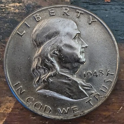 1948 D Franklin Half Dollar Nice BU