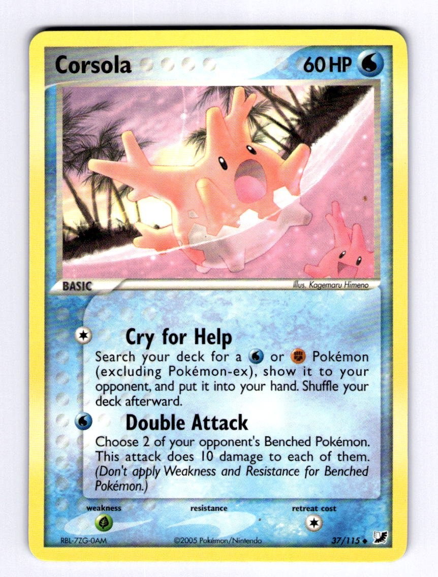 Corsola Unseen Forces #37 (2005) Uncommon NM Pokemon