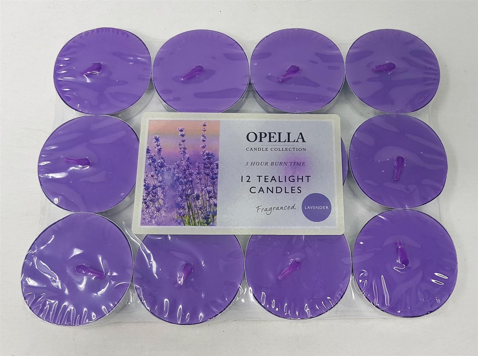 Opella 12 Lavender Tealight Candles