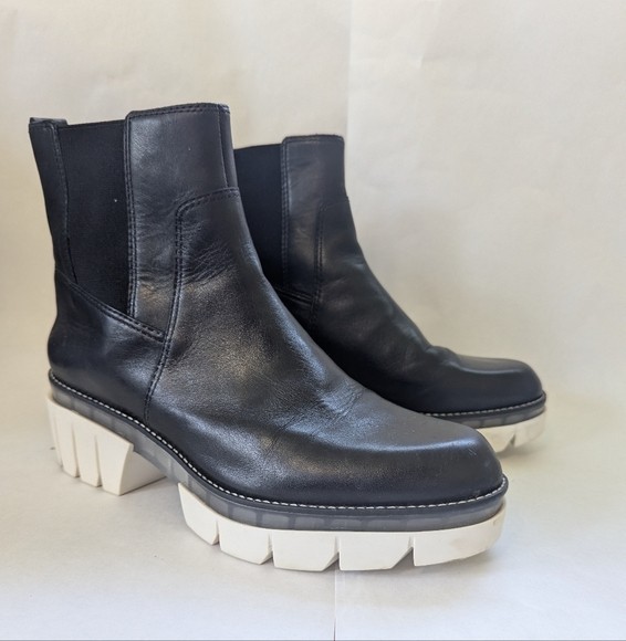 SAOLA Stivali Chelsea Anthropologie X Bernardo Sutton suola a strappo pelle donna 9