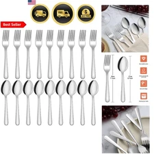 Silverware Set 24 Pieces Forks Spoons Flatware Stainless Steel Dishwashersafe