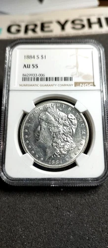1884-s Morgan Silver Dollar $1 NGC AU 55