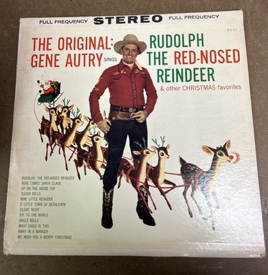 Gene Autry Sings Rudolph Red Nosed Reindeer Vinyl LP Classic Record ...