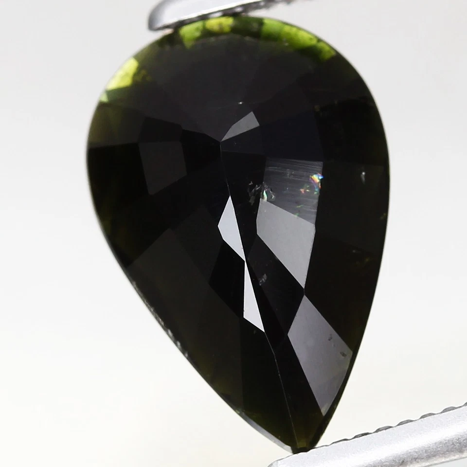 1.15ct 10x6.8mm Pear Natural Unheated Green Tourmaline Mozambique, Africa  - Image 2 of 4