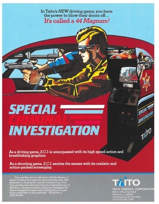 Special Criminal Investigation Video Arcade Flyer / Brochure / Ad - Excellent
