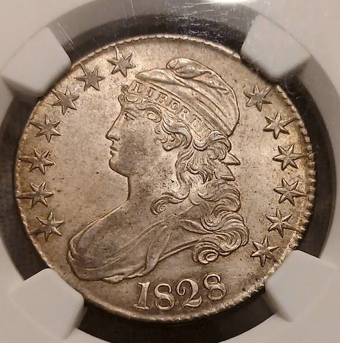 1828 Capped Bust Silver Half Dollar Curl Base 2, Disregard Biased Opinion NGC