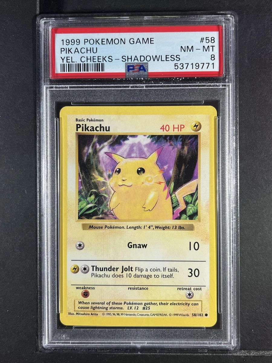 Pokémon TCG Grade 8 Pikachu Individual Collectible Card Game Cards