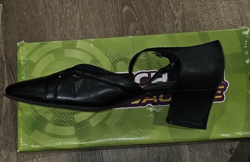 Easy Street Black Women's Character Dance Shoes with Strap