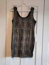 Forever 21 Sleeveless Leopard Print Mini Dress Sz L