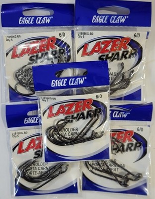Bulk Eagle Claw Platinum Black Baitholder Fish Hooks You Choose 3/0 4/0 5/0 6/0