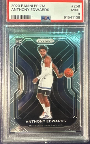 Anthony Edwards 2020 Panini Prizm #258 Rookie Card Graded PSA MINT 9
