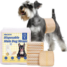 Disposable Male Dog Wraps, Male Dog Diapers Disposable with Wetness Indicator, P