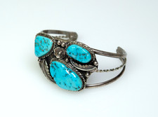 Silber - vintage Armband - Türkise - Handarbeit - Navajo, Indianerschmuck