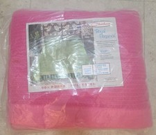 Vtg Chatham Royal Elegance Thermal Blanket 72x90 Twin Nylon Trim Hot Pink