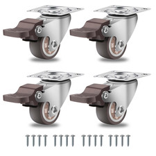 25Mm Rotelle per Mobili Con 4 Freno, Capacità 45Kg Ruote Girevoli a 360 Gradi, G