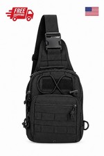 Mens Backpack Tactical Sling Shoulder Bag Molle Travel Chest Pack Outdoor Hiking