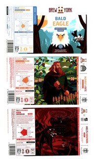 3 x BREW YORK BREWERY (YORKSHIRE) LARGE BEER LABELS SET 2