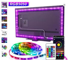 led strip lights rgb colour changing tape cabinet tv lighting