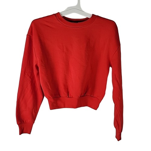 Wild Fable Long Sleeve Crew Neck Sweatshirt, Red, Size M, NWT