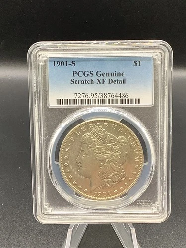 PCGS U.S. 90% Silver 1901-S $1 Morgan Xf Details Blue Label