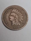 US Rare Old West 1908 Indian Head Penny   1C  U.S. Coin 🇺🇸 IHA52