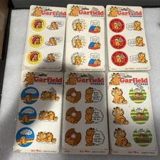Lot Of 6 Vintage Garfield Stickers - Kat’s Meow - 1978