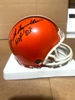Joe Delamielleure Autographed Browns Mini Helmet Leaf Authentics COA #14795
