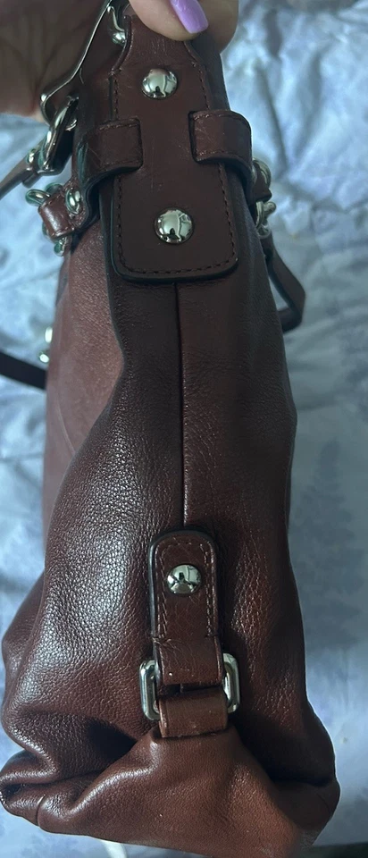 COACH Brooke Bolso de Mano de Cuero Marrón Hobo Cartera C1480-Z27744) Foto 4 de 4