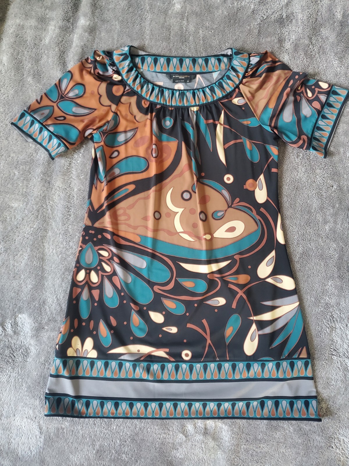 BCBGMAXAZRIA Y2K  Mini  Multicolor Flowers and Tr… - image 1