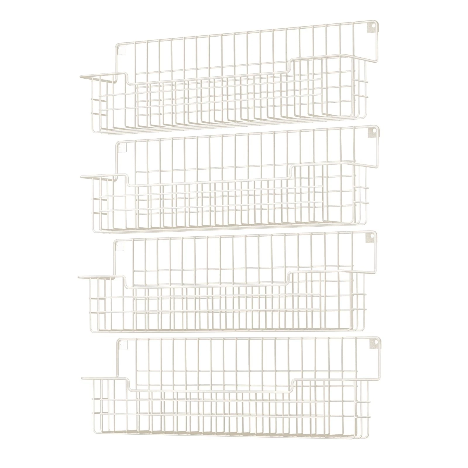 Spice Rack Wall Mount 4 Pack, Metal Wall Mounted Spice Rack Organizer for Cab...