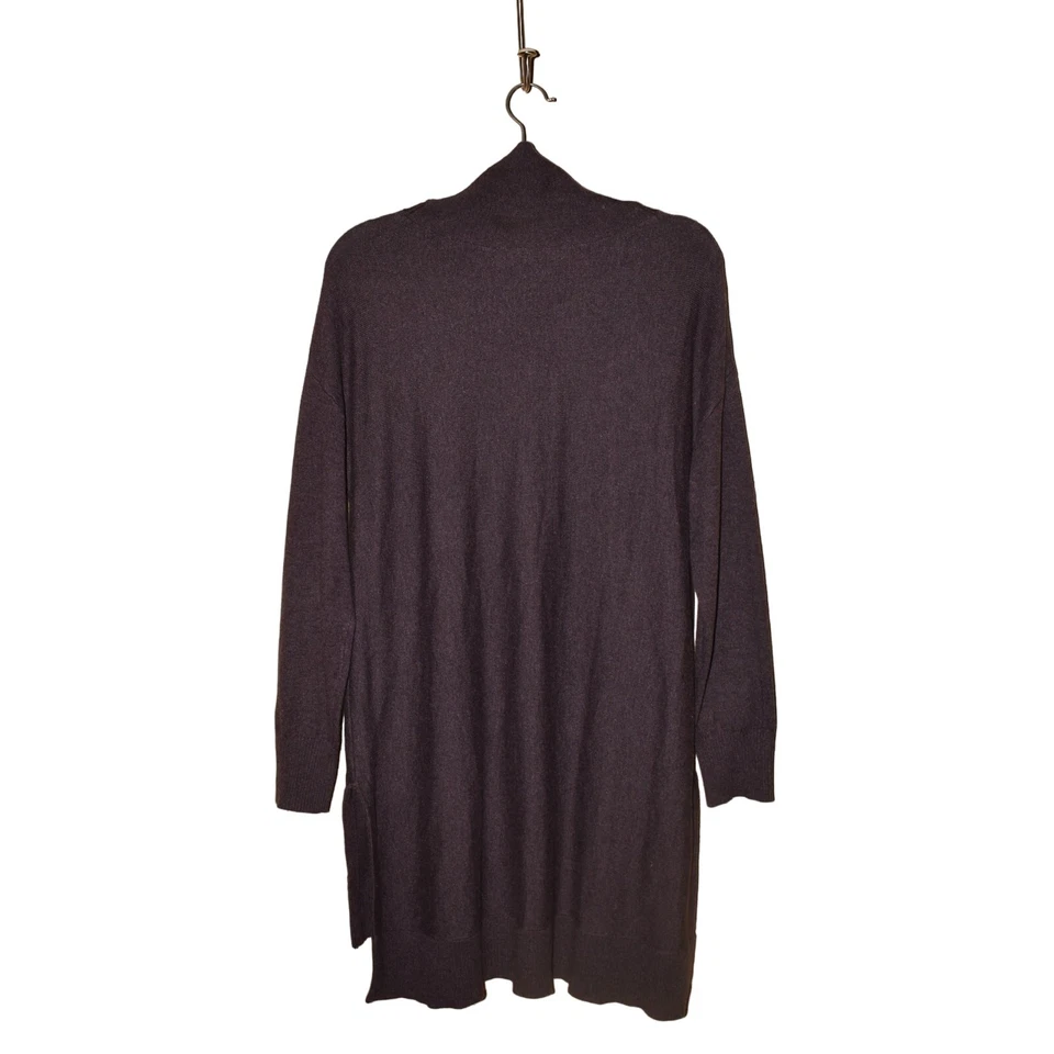 SOFT AROUND $99 Metro Túnica Cuello Alto Suéter Lana Cachemira Púrpura Mediano Foto 2 de 3