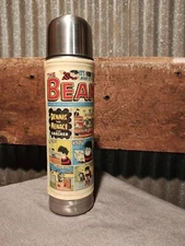 Small Metal Thermos Featuring The Beano Comic Strip- Dennis, Gnasher, Minnie