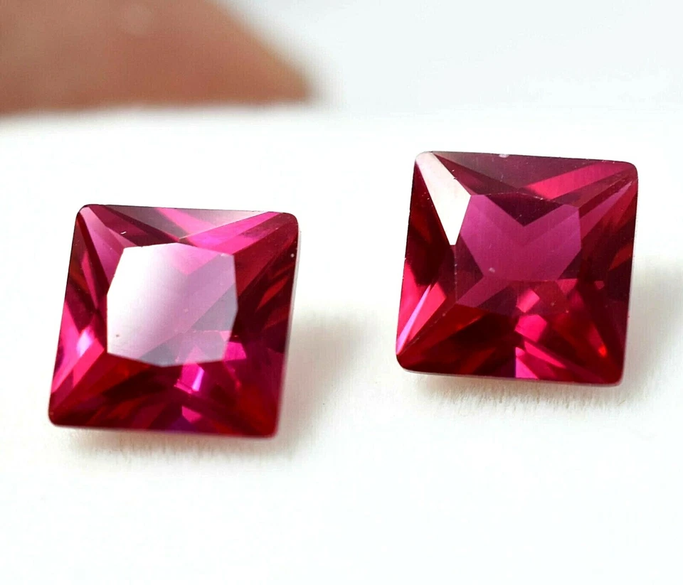 4.30 Ct Natural Red Ruby Pair For Jewelry GGL Certified (7 x 7 mm) Treated Gems - Image 3 of 4
