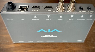 AJA Helo H.264 Live Encoder+Recorder, Power, SDI/HDMI/Cat7 Cables