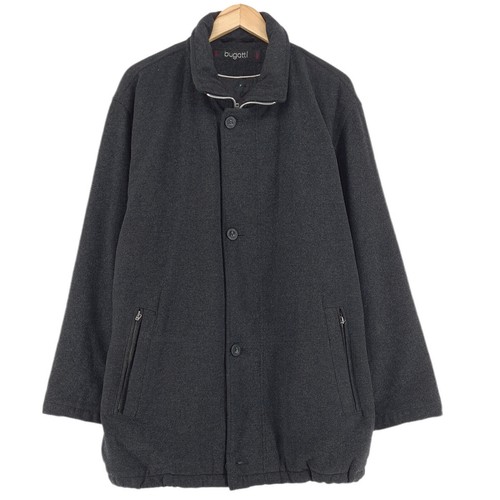 Bugatti Wool Cashmere Blend Gray Coat Breathable Casual Men's Size 52