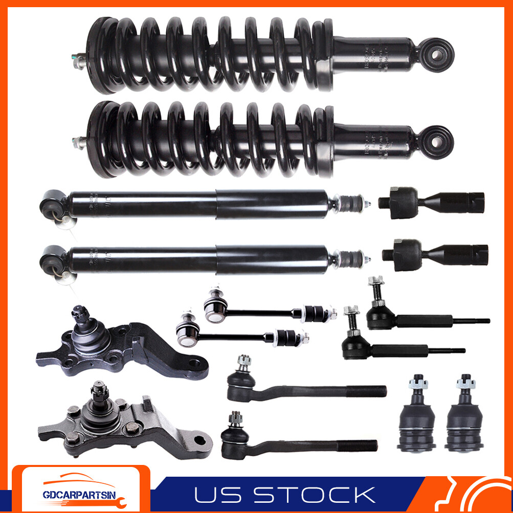 Toyota 4Runner Front Suspension Kit with Struts Ball Joints Tie Rods Sway Bars & Shocks  