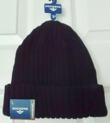 DOCKERS BOYS BLACK KNIT HAT - BEANIE - SLOUCH - ONE SIZE - NWT | eBay
