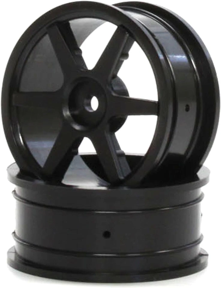 Llanta 6 radios FAZER 24mm 1:10 negro 2 piezas repuesto Kyosho VZH-01BK Foto 2 de 2