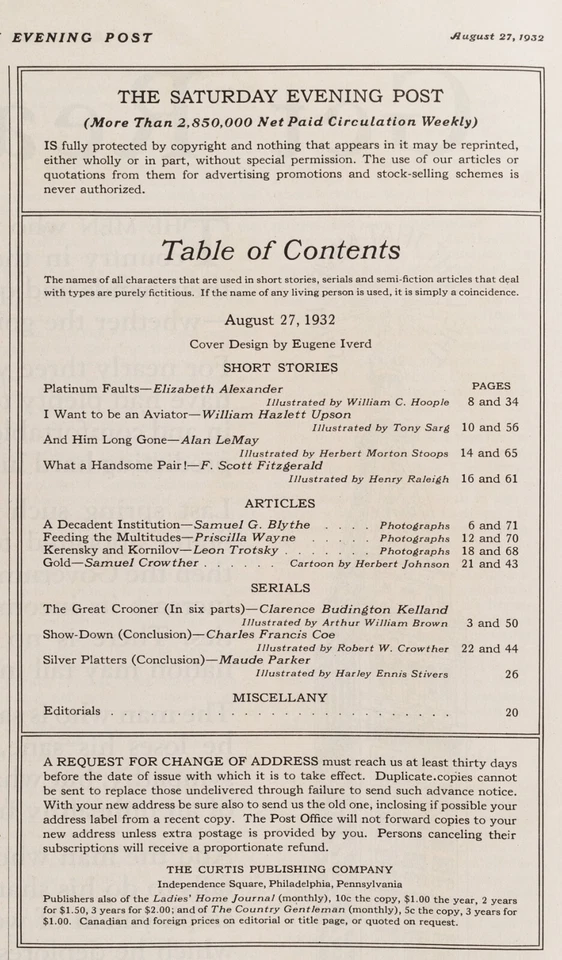 AUG 27 1932 Insect Study Entomology SATURDAY EVENING POST FULL MAG 21LgAds M480 - Imagem 3 de 4