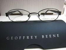 GEOFFREY BEENE EYEGLASS FRAMES Style GENUINE in BLACK 49-18-135 W/ Case