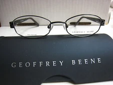 GEOFFREY BEENE EYEGLASS FRAMES Style  GENUINE in BLACK  49-18-135 W/ Case