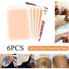 6PCS Scar Concealer Sticker Tattoo Cover Up Waterproof Flaw Birthmark Concealing