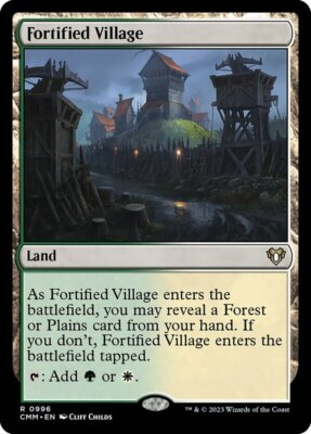 x1 Fortified Village R MTG Commander Masters M/NM, English