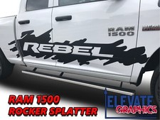 For Dodge Ram 1500 Graphics Side Rocker Splatter Stripes Decal Sticker 2009-2018